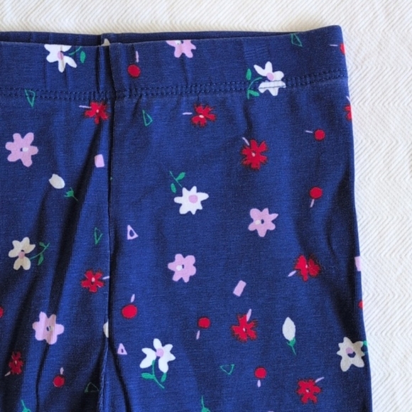 joe fresh blue floral stretch cotton leggings 18-24 months baby girl - Picture 6 of 7